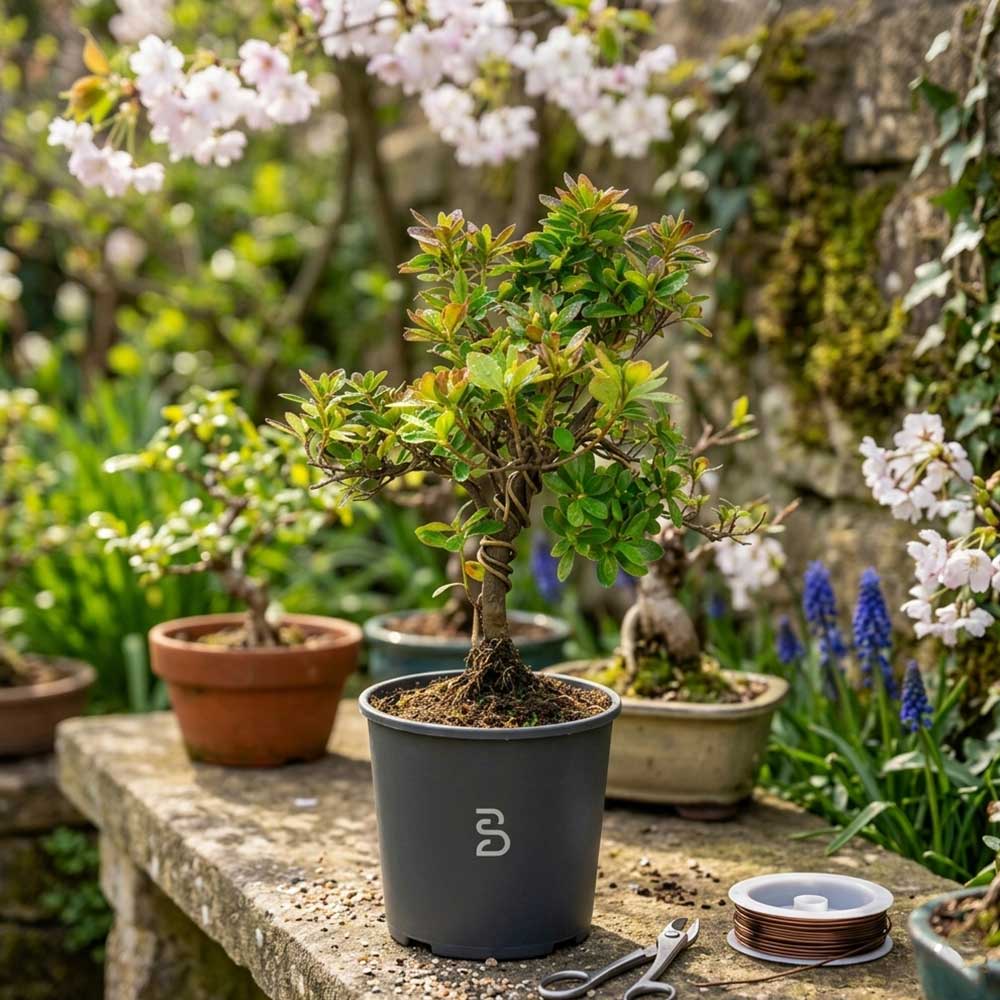 Azalea (Rhododendron indicum) - Prebonsai 9 anni