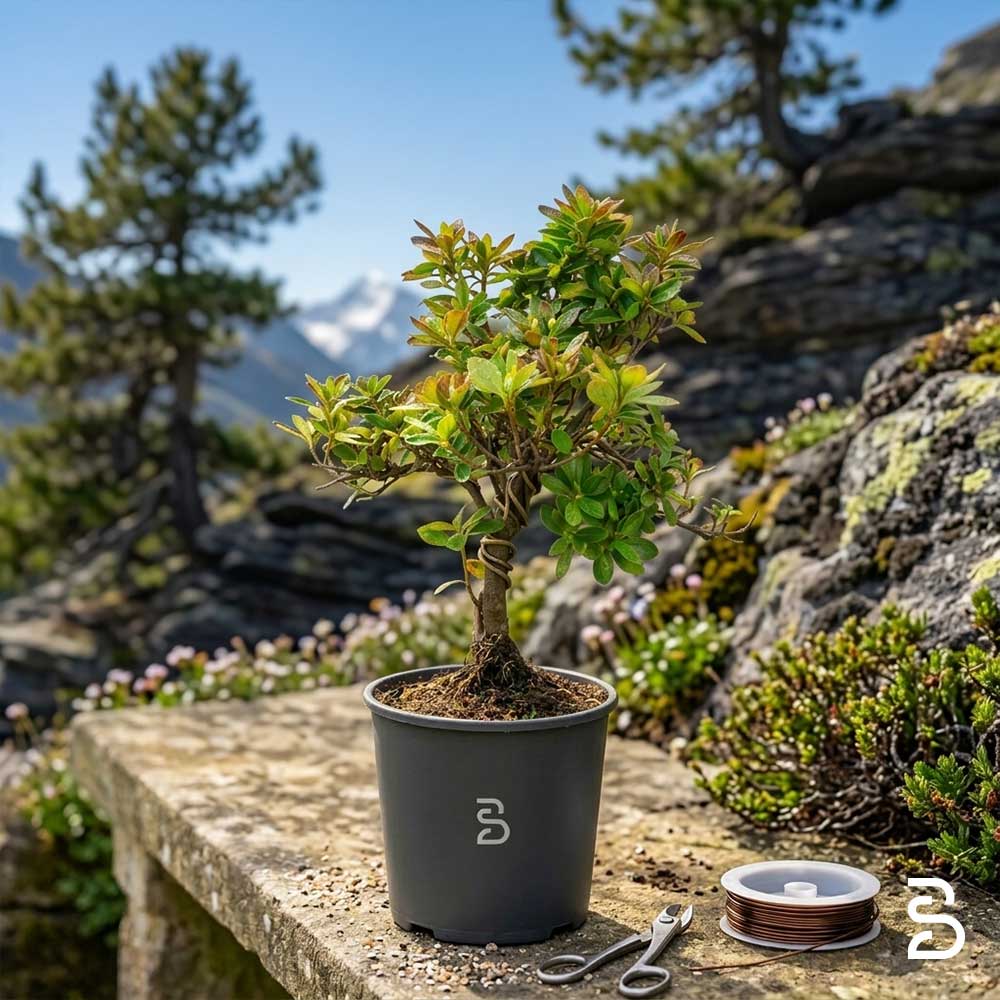 Azalea (Rhododendron indicum) - Prebonsai 9 anni